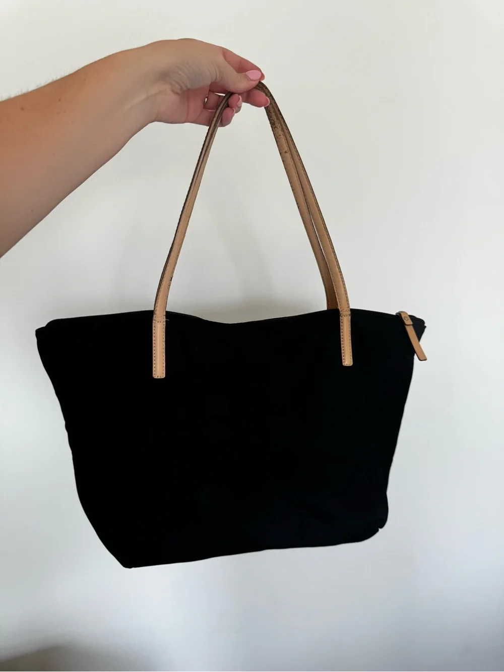 kate spade Black Tote with Tan Handles